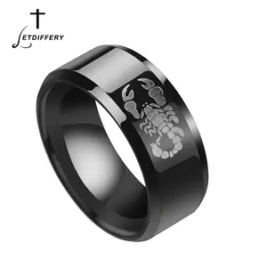 Letdiffery Cabeza De León Genial Con Anillo De Titanio Negro Letdiffery Cabeza De León Genial Con Anillo De Titanio Negro