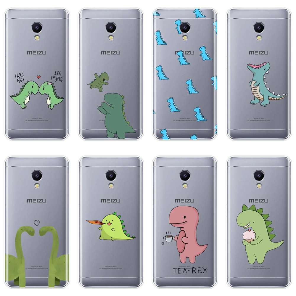 

Kawaii Dinosaurs Back Cover For Meizu M6 M6S M6T M5 M5C M5S M3 M3S M2 Soft Silicone Case For Meizu M6 M5 M3 M2 Note Phone Case