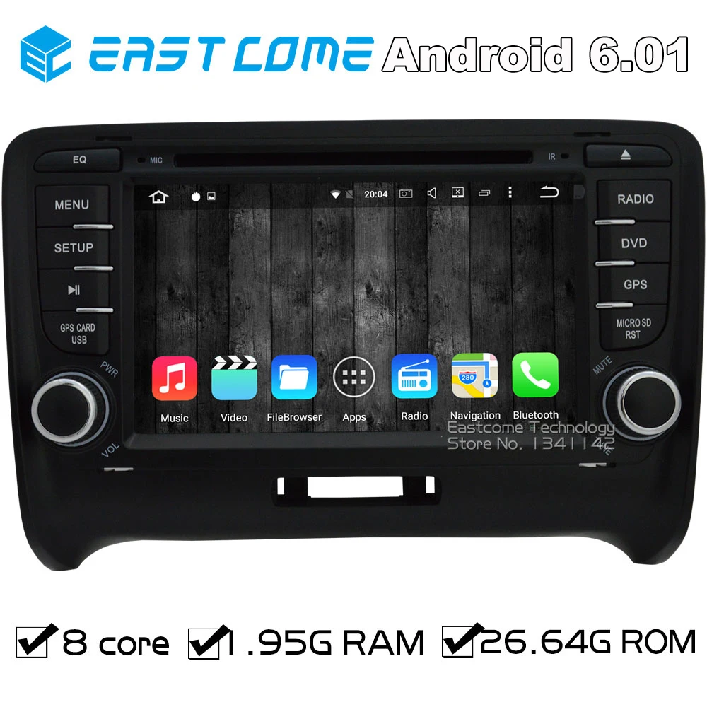 Excellent Octa Core 8 Core Android 6.0 Car DVD Player For AUDI TT 2006 2007 2008 2009 2010 2011 2012 2013 With GPS Navigation Bluetooth 0