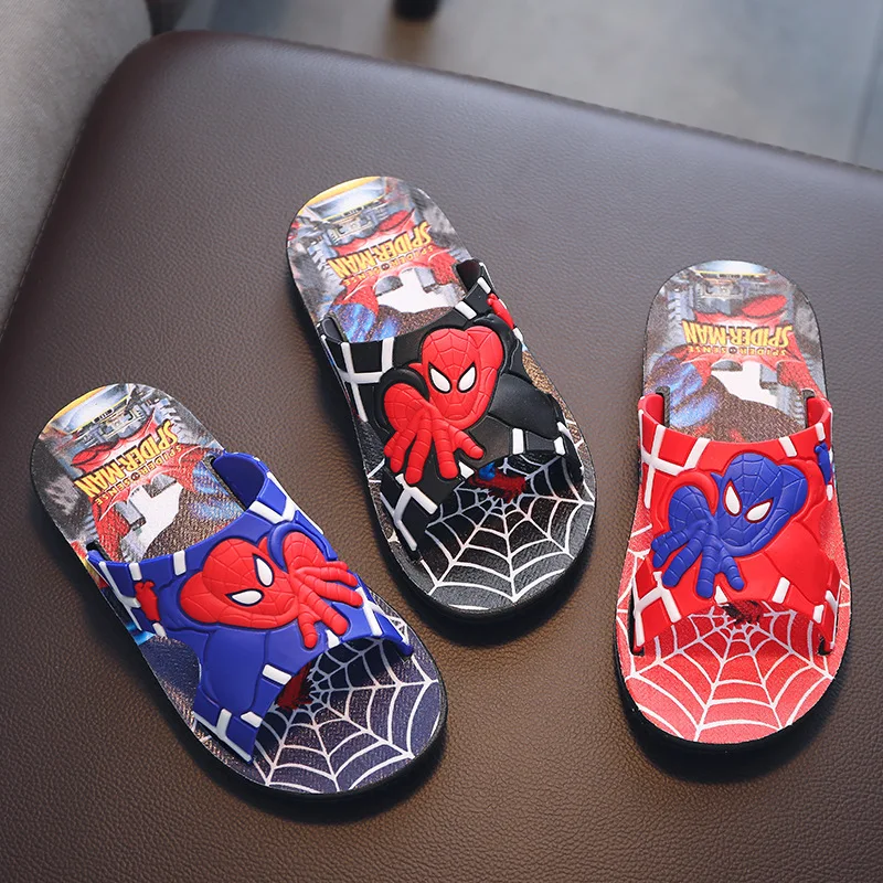 

Kids Pvc Slippers Home Sandal Shoes for Boy Cartoon Spiderman Child Slippers Indoor Shoe Boys Girls Antiskid Bathroom Slippers