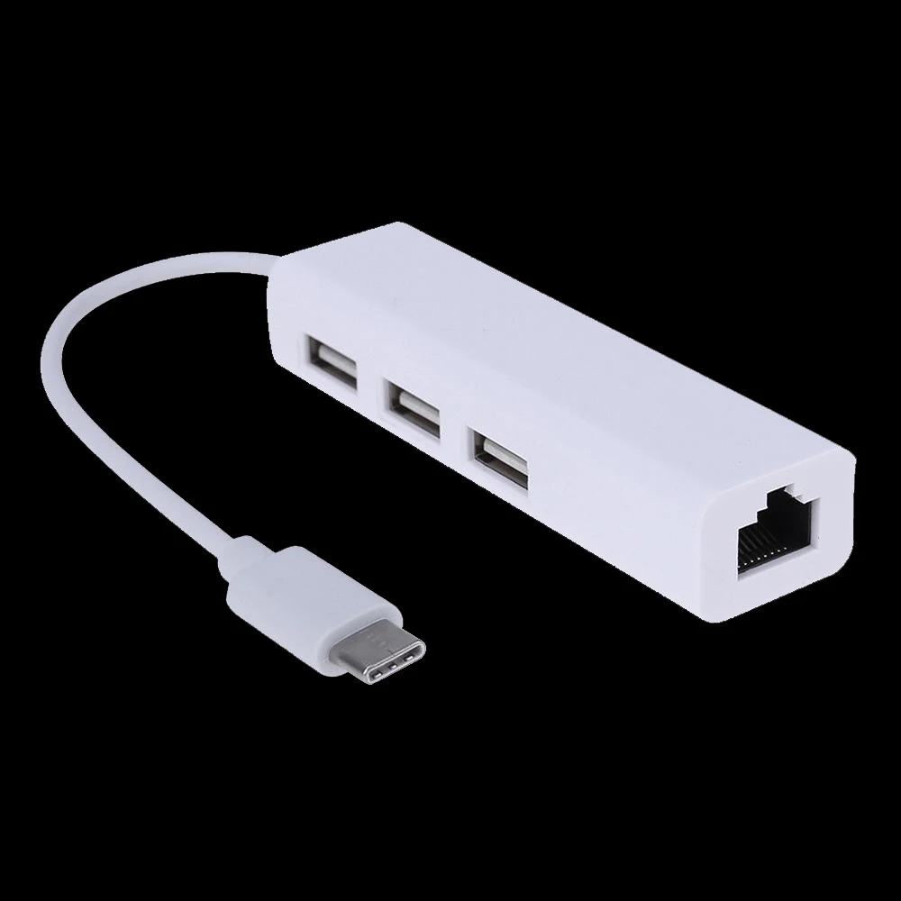 2 в 1 USB-C USB 3,1 Тип C мужчин и женщин 3 Порты usb Адаптер HUB Splitter с Ethernet RJ45 для Apple Macbook Air телефон