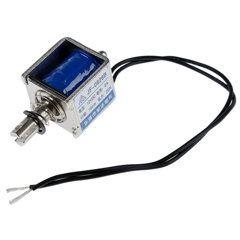 

DC 12V 2A Push Pull Type Open Frame Solenoid Electromagnet 10mm 150g