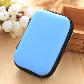 

New Arrival Coin Purse Silicone EVA Rubber Coins Wallet Sky Blue Boy Girl Headset Pouch Zipper Key Box Bag monederos para mujer
