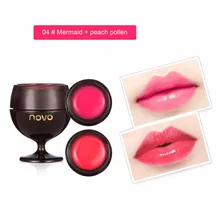 Novo 2 шт./лот, бокал для красного вина, Симпатичные гелевые губные помады, крем, питательный гель, водоотталкивающий увлажнитель, набор кистей для макияжа губ, Лидер продаж