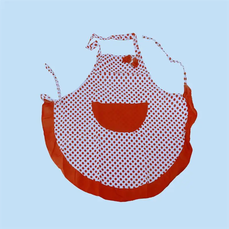 Женский кухонный фартук в горошек без рукавов с бантом и карманом|kitchen cooking|aprons