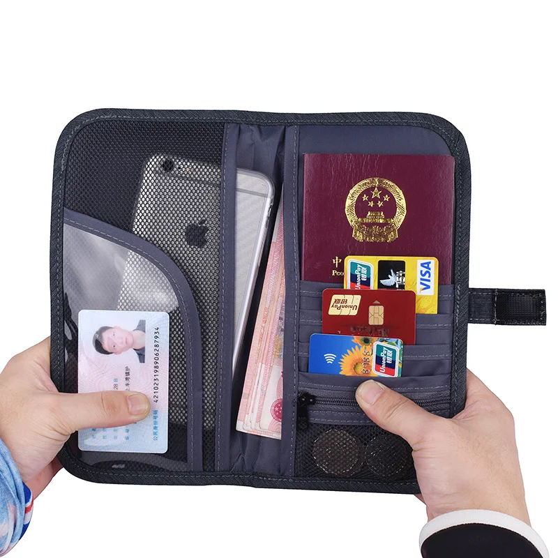 Легкий тонкий RFID дорожный кошелек для паспорта, органайзер для документов, семейный Держатель для паспорта, кредитный держатель для карт чехол Tarjetero Mujer