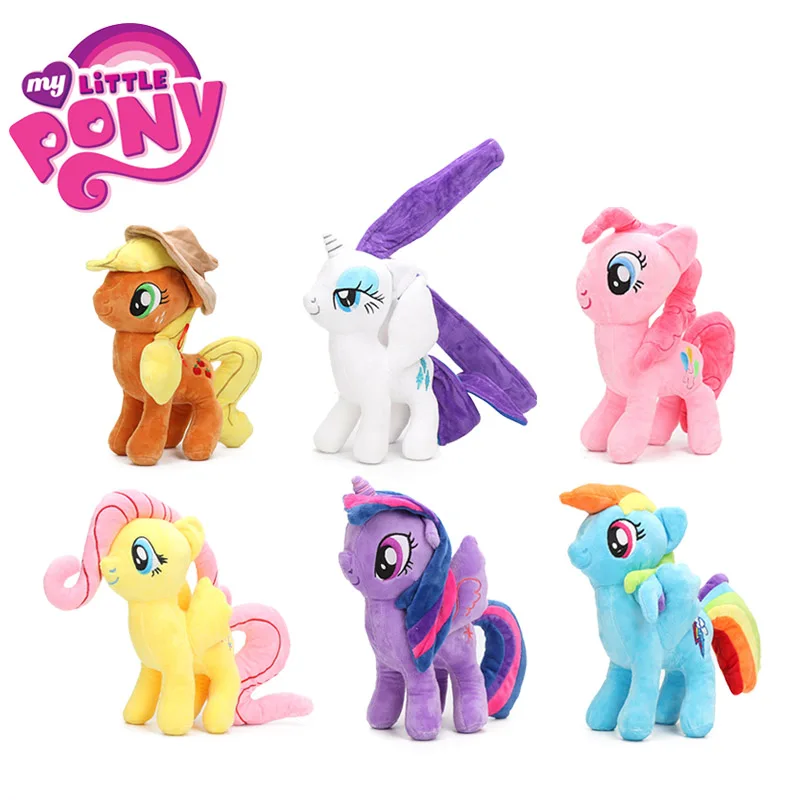 

6pcs 20cm My Little Pony Toys Friendship is Magic Princess Cadence Rainbow Dash Pinkie Pie Fluttershy Pony Plush Stuffed Dolls