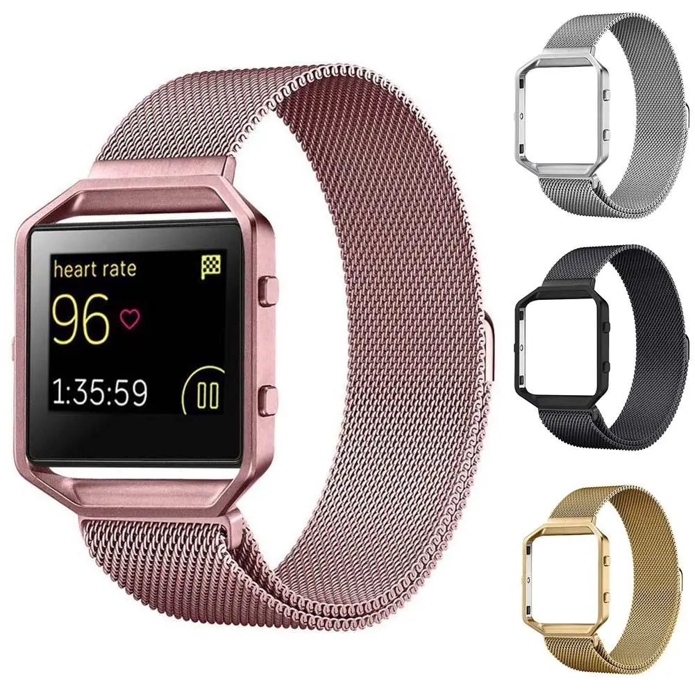 

Hot Sale Magnetic Stainless Steel Watchband Replacement Watch Strap for Fitbit Blaze
