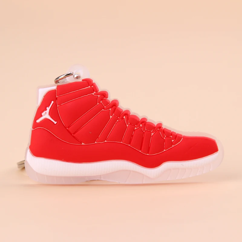 Мини Jordan 11 брелок обуви Для мужчин Wome/дети c логотипом отличный подарок для баскетбола брелок-кроссовок для ключей ключ держатель porte Clef - Цвет: Picture Color16