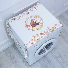 Хлопковый и льняной барабан чехол для стиральной машины водонепроницаемый ткань однодверный холодильник крышка накидка для защиты от пыли покрытие полотенце b