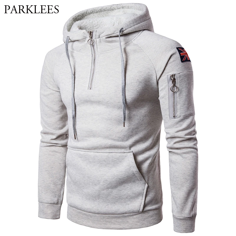 fleece lined hoodie mens uk