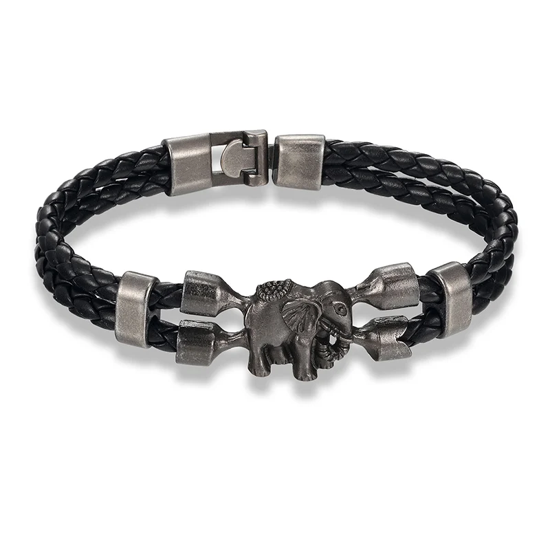 

JANEYACY 2017 HOT Fashion Leather Bracelet Jewelry Man Bracelet Wristband Charm Braclet Male Accessories Hand Cuff