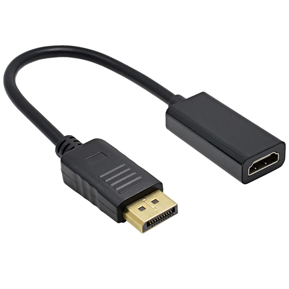 TISHRIC Дисплей порт Адаптер DP к HDMI мужчин и женщин Дисплей порт конвертер кабель 1080P для Hp Dell ноутбук ПК Монитор Проектор