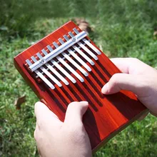 Free Lettering 10 Keys Thumb Piano Kalimba Red Wooden Mbira Likembe Sanza Finger Piano Traditional Musical Instrument Great Gift Free Lettering 10 Keys Thumb Piano Kalimba Red Wooden Mbira Likembe Sanza Finger Piano Traditional Musical Instrument Great Gift