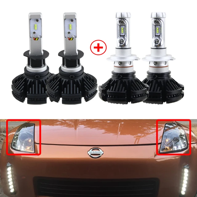 Oem Replacement H1 H7 Led Headlight Conversion Kit Bulbs For Nissan Oem Replacement H1 H7 Led Headlight Conversion Kit Bulbs For Nissan 350z 2003 2004 2005 High Low Beam Can Bus