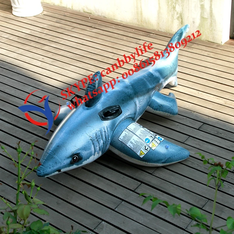 Сверхмощный Intex надувной большой белый наездник акулы на пляже водная Игрушка