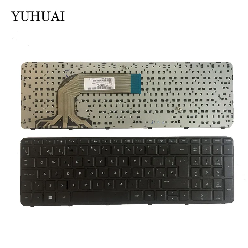 Испанский клавиатура для hp Pavilion 17 17E 17N 17-N 17-E R68 AER68U00210 710407-001 720670-251 725365-251 SP черный с рамкой