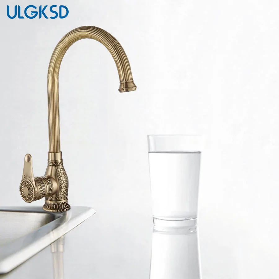 ULGKSD Chrome/Nickel Spring Level Kitchen Faucet Vessel Sink LED Sprayer Head Deck Mount For Kitchen Sink Mixer Taps