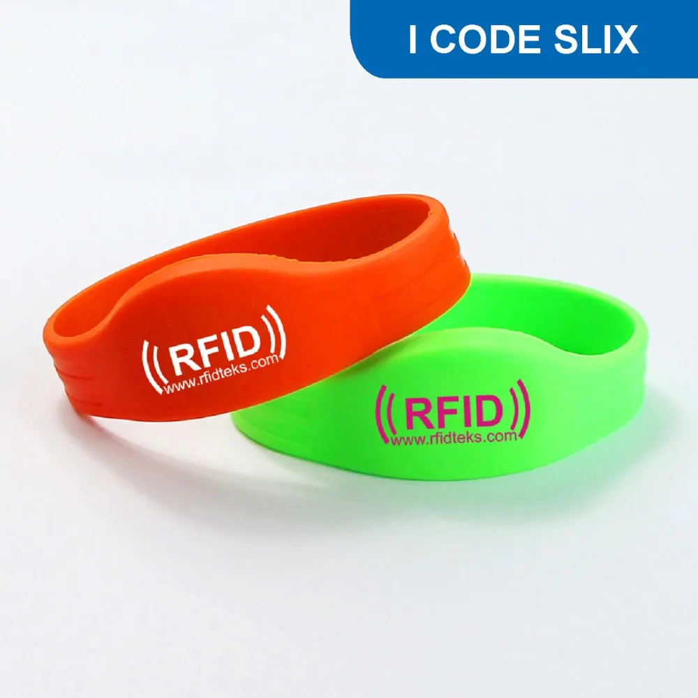 WB10 заказной водонепроницаемый с Силиконовый смарт-браслет рчид браслет 13,56 МГц 1024BIT R/W ISO15693 с I CODE SLIX чип