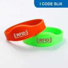 WB10 заказной водонепроницаемый с Силиконовый смарт-браслет рчид браслет 13,56 МГц 1024BIT R/W ISO15693 с I CODE SLIX чип
