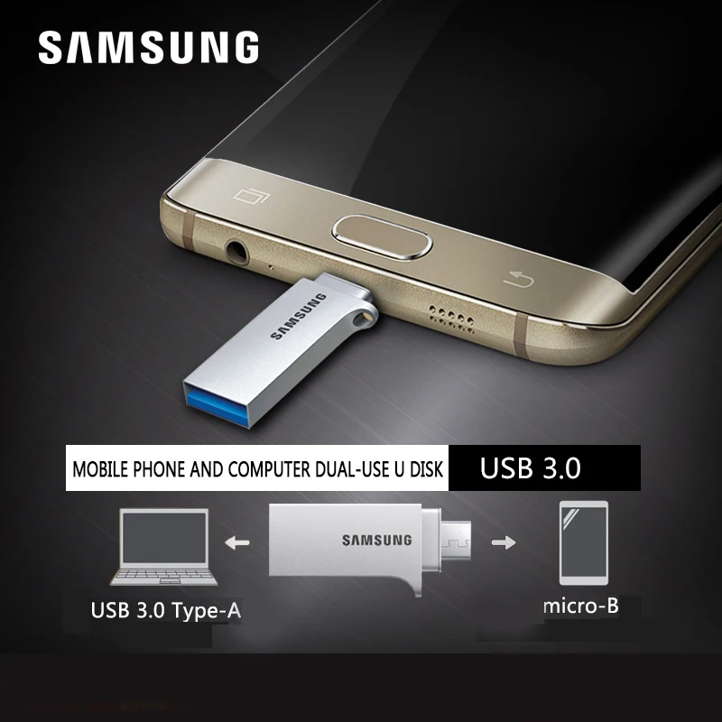 SAMSUNG USB Flash Drive Disk OTG 32GB 64GB 128GB USB3.0 Tiny Pen drive Memory Stick Storage Device U Disk For Mobile Phone