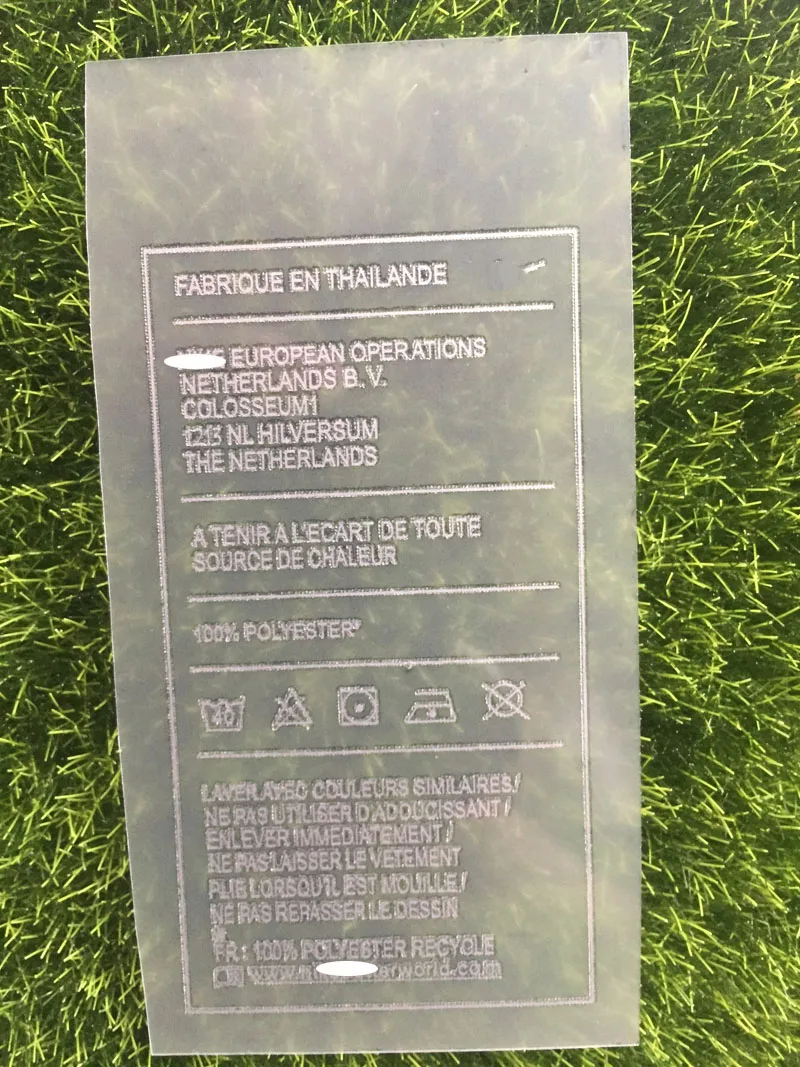 

French Language Match Worn Player issuse Wash tag Heat Transfer Printing Soccer Patch badge
