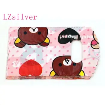 

Jewelry Pouches.300pcs 9x15cm Cute bear Plastic Bag Jewelry Gift Bag L016