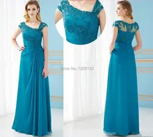 Elegante lange abendkleider formales kleid 2015 new scalloped flügelärmeln appliques drapierte chiffon kleid für prom vestidos longos