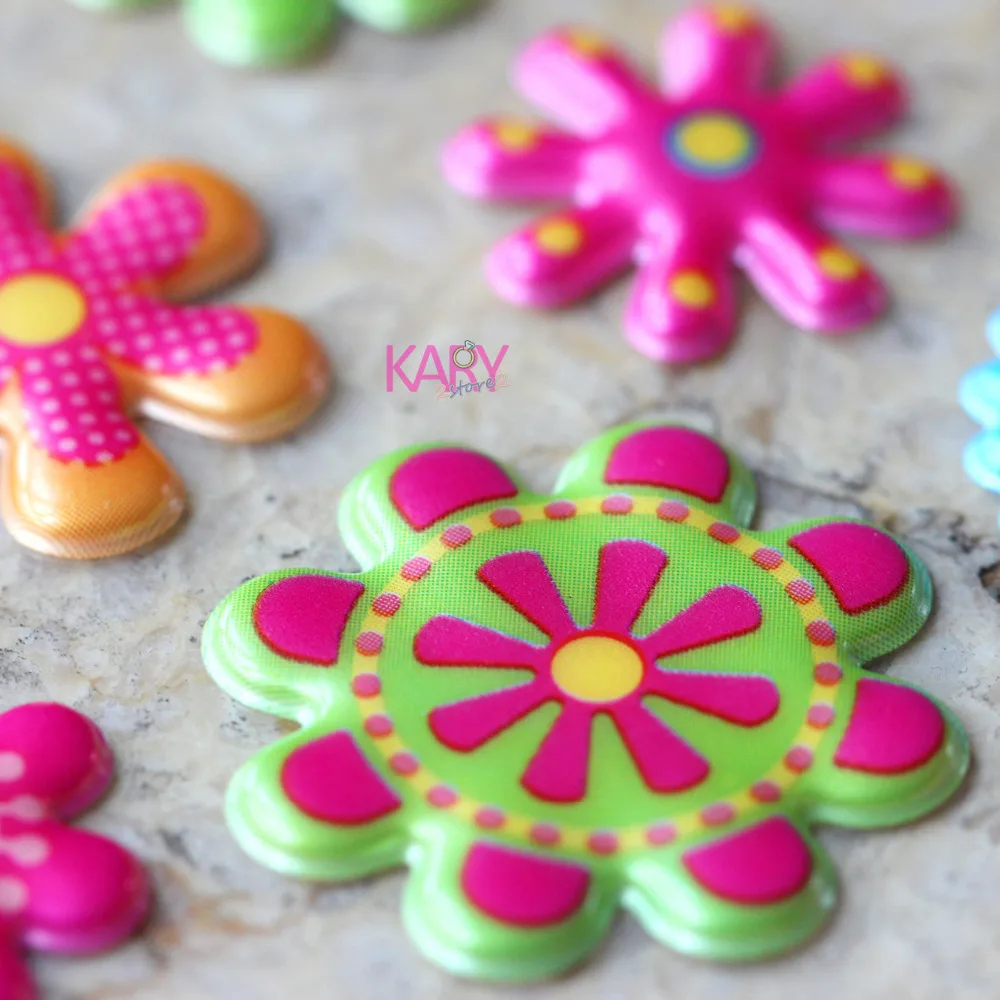 

High Quality Special Emoji Reward Kids Children Toys Cute Retro Colorful Flowers Scrapbooking Bubble Stickers Fashion Craft