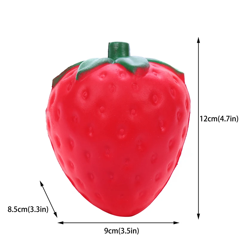 New Arrived 12CM Jumbo Strawberry squishy fruit Super Slow Rising kawaii Squeeze soft  Slow Rising Cream Scented antistress toys