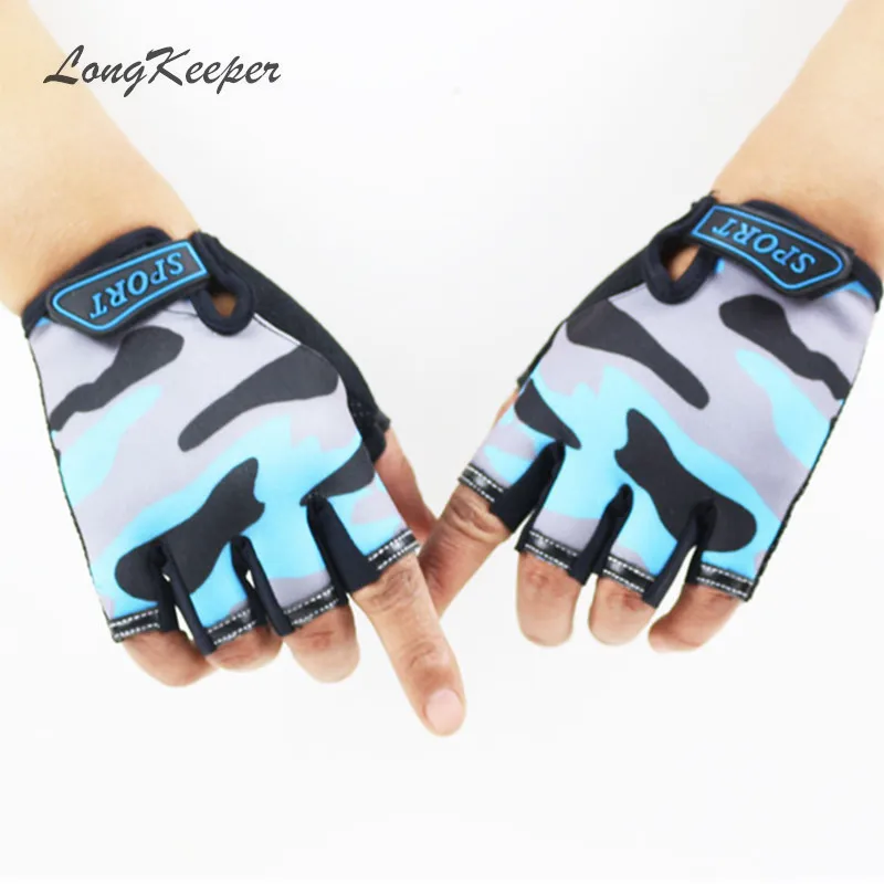 

LongKeeper Fingerless Kids Gloves Non-Slip Ultrathin Children Half Finger Breathable Gloves For Boys Girls Luvas De inverno