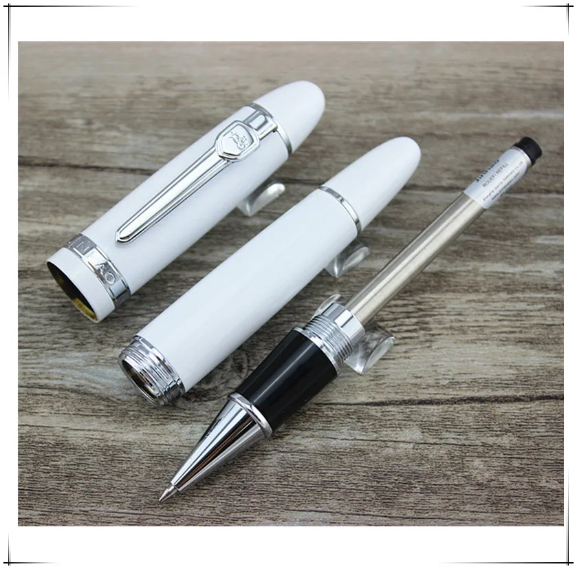 Новинка jinhao фирменные Канцтовары MB Шариковая ручка серебряный зажим винтовая