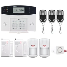 Saful LCD Display Wireless GSM Alarm System Russian and English Spanish French voice SMS Smoke Sensor Home Security Alarm System