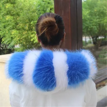 

New Product Winter Real Big Raccoon Fur Collar 100% Natural 75*18CM Jackets Coat Sweater Scarves Collar L#148
