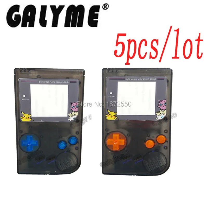 5 шт./лот прозрачные черные пуговицы для корпуса подходят GameboyGB GBO DMG корпус с