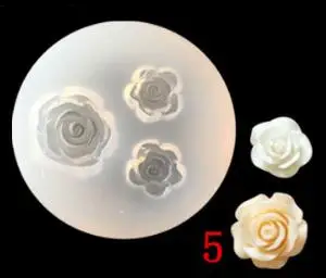 Сладкая Роза Силиконовые формы DIY смолы ремесло Кабошон для изготовления ожерелья Плесень Мини Смола цветок украшения Аксессуары - Цвет: 5