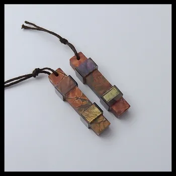

Natural Multi-Color Picasso Jasper,Labradorite intarsia fashion woman Earring Bead,Charms Women Earrings Jewelry,31x8mm,7.7g