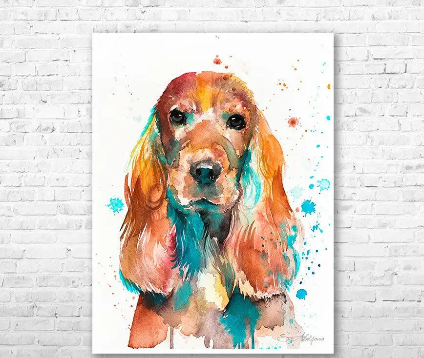 

full square English Cocker Spaniel 5d diy Diamond Painting cross stitch kits,mosaic diamond Embroidery wall puzzle arts Z741