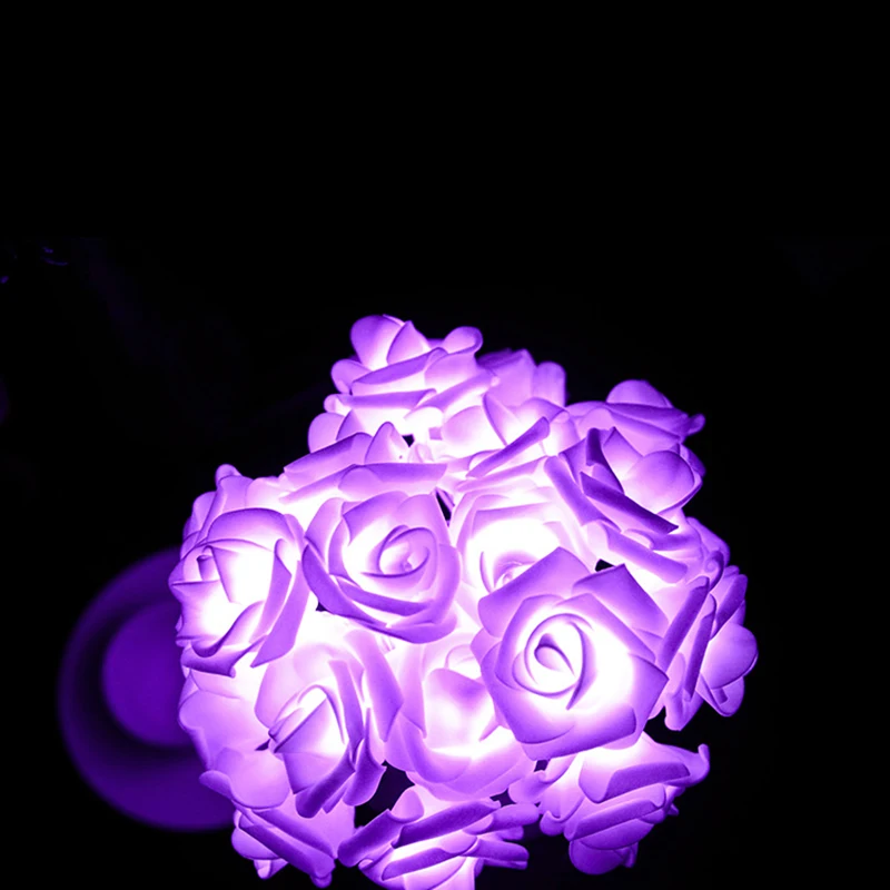 1 шт. 2 м 20 светодиодный S на батарейках светодиодный светильник в виде цветка розы гирлянда Рождественская елка Праздник Валентина свадебное украшение - Цвет: Style 7