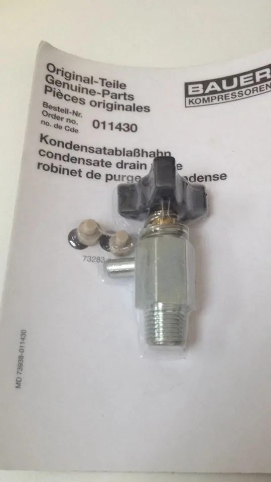Bauer 011430 drain valve exhaust valve Bauer Bauer JUNIORII air