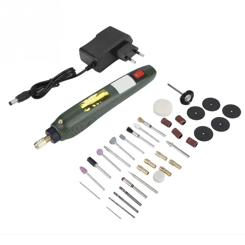 

AC 220V/ DC 12V Mini Drill Electric Grinder Tool Kit for Grinding Polishing EU Plug