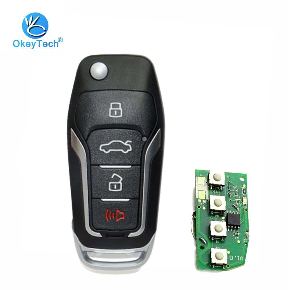 

OkeyTech Original B Series Remote Control KD Key 3+1 4 Button for KD900 KD300 Key Programmer Machine B12 For Ford Focus Modeo