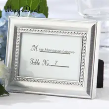 MagiDeal маленькая винтажная фоторамка 2,8*1 дюймов стильная карточка с местом для указания имени свадебного стола держатель для карт серебро/золото-большие подарки