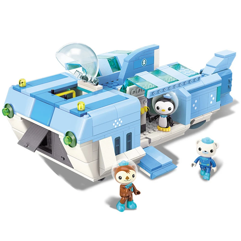 

Enlighten Building Blocks Octonauts Building Block 3705 404pcs White Shark Mobile Base Octonauts Cartoon Toys For Children