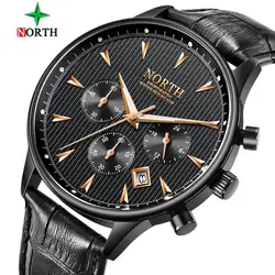 Для мужчин часы Северной Топ Элитный бренд Бизнес модные Для мужчин кварцевые часы 2018 Новый военный хронограф Relogio Masculino