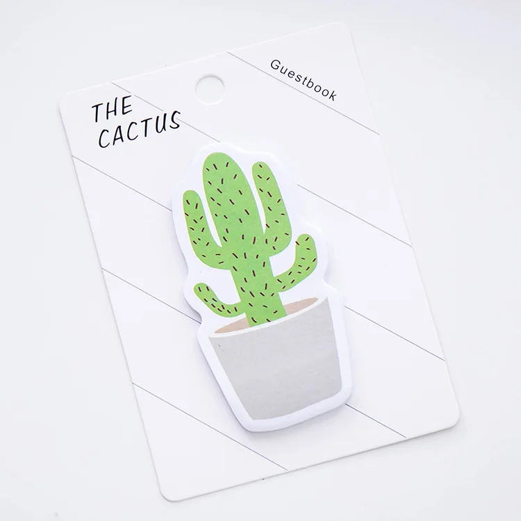 Милые каваи кактус memo pad Sticky Notes Memo записная книжка примечание бумажные закладки стикеры школьные принадлежности - Цвет: 02