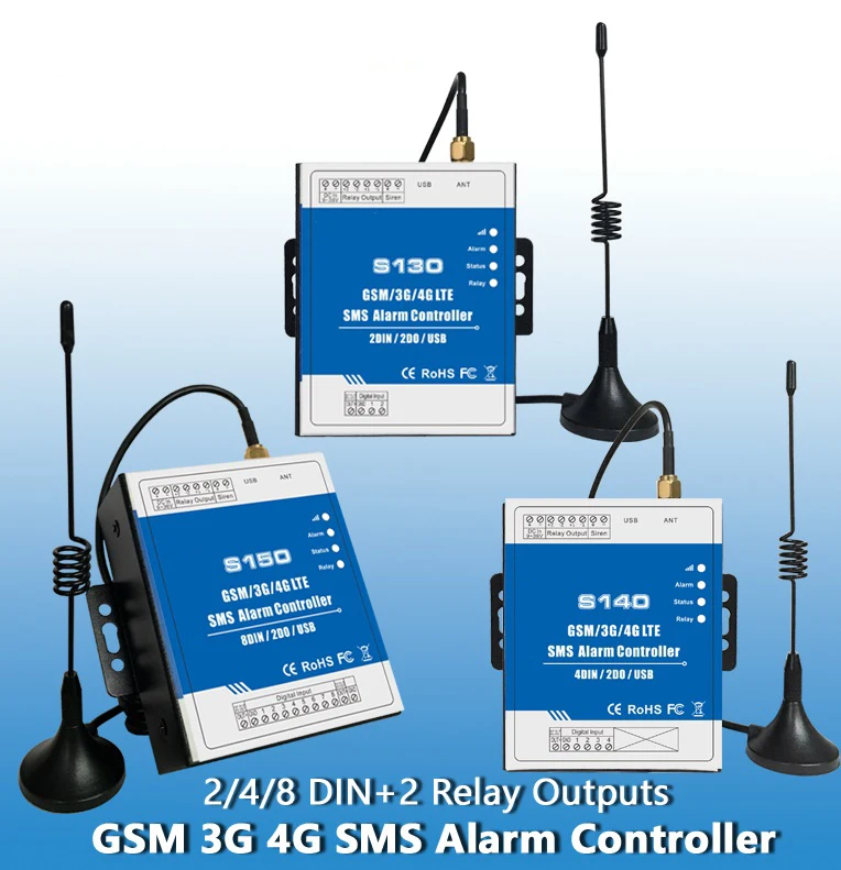 Смарт GSM RTU блок управления S150 plc блок управления с Android/ios APP gsm контроллер промышленной сигнализации и 8I/2O реле