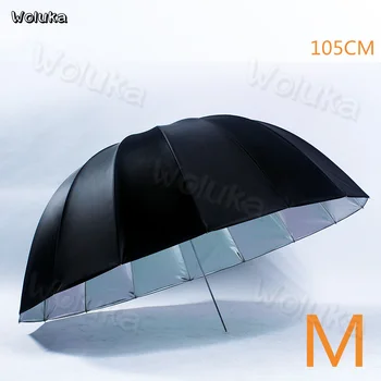 

41 inch 105cm Reflective umbrella Reflective softbox quick open 16 Fiber Bone Black Silver Photography Umbrella CD50 T06