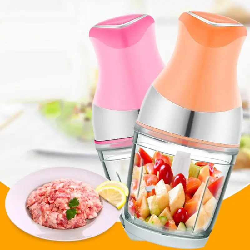 

600mL Mini Electric Food Chopper Processor Food Mixer Blender Fruit Squeezer Slicer Grinder Juicer Baby Food Supplement EU Plug