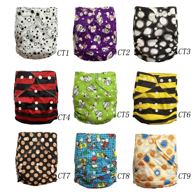 Single Snap Diaper For Baby Elastic Waist Reusable Washable Cloth